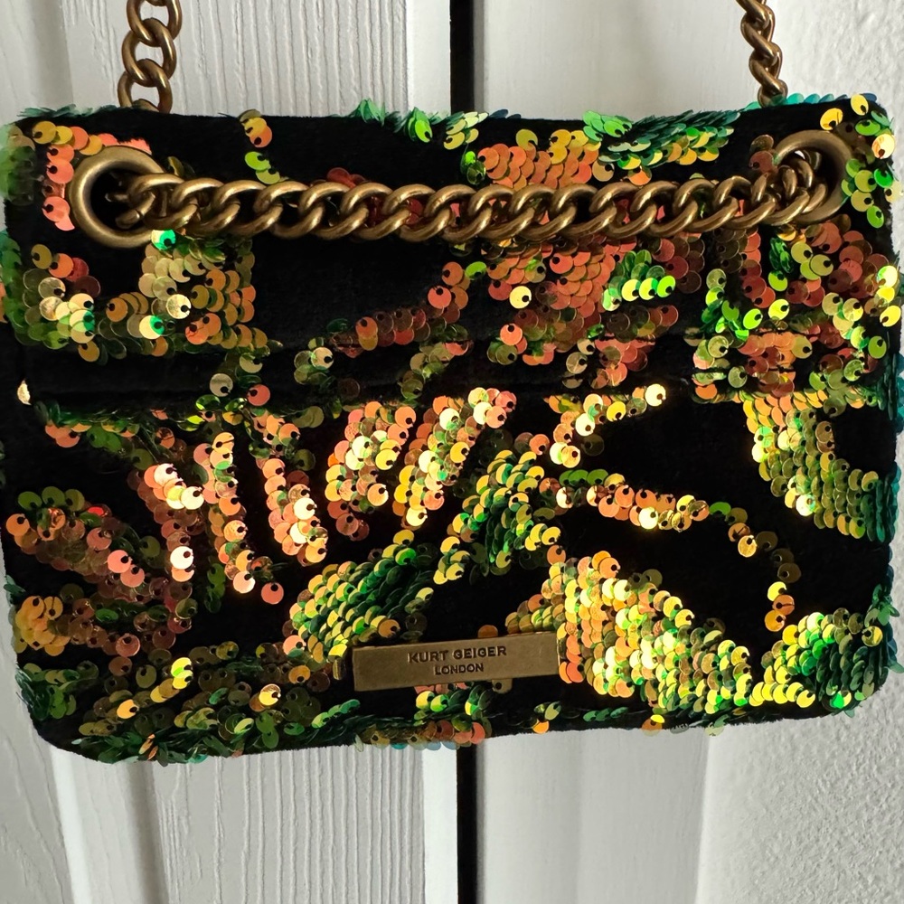 Kurt Geiger London Velvet Mini Kensington Bag - Picture 5 of 7
